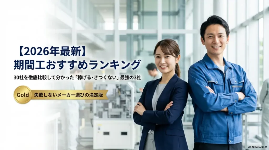 【2026年最新】期間工おすすめランキング｜稼げる・きつくない最強の3社を徹底比較